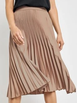 Taifun Plisseerock In Taupe -Trendiges Bekleidungsgeschäft taifun plisseerock in taupe 3