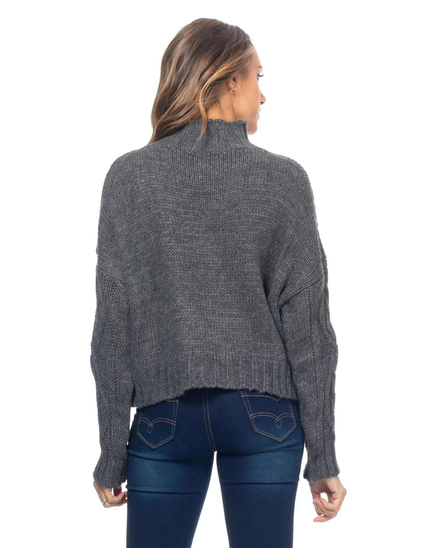 Strickpullover In Dunkelgrau 4 Strickpullover In Dunkelgrau – Bild 2