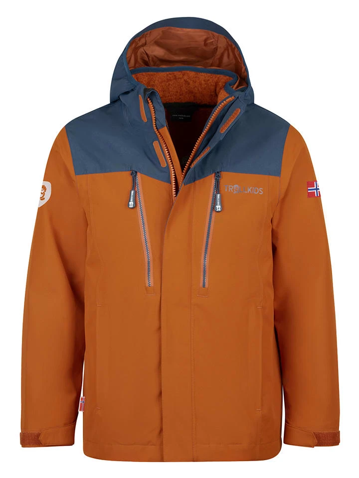 TROLLKIDS 3in1-Funktionsjacke "Preikestolen" In Hellbraun 3 TROLLKIDS 3in1-Funktionsjacke "Preikestolen" In Hellbraun