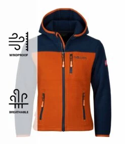 TROLLKIDS Fleece-Jacke Mit Kapuze "Stavanger" In Nachtblau/Zimt -Trendiges Bekleidungsgeschäft trollkids fleece jacke mit kapuze stavanger in nachtblau zimt 2