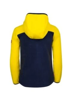 TROLLKIDS Fleece-Jacke Mit Kapuze "Stavanger" In Trübes Gelb/Marineblau -Trendiges Bekleidungsgeschäft trollkids fleece jacke mit kapuze stavanger in trubes gelb marineblau 1