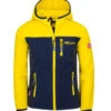 TROLLKIDS Fleece-Jacke Mit Kapuze "Stavanger" In Trübes Gelb/Marineblau