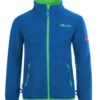 TROLLKIDS Fleece Jacke "Oppdal XT" In Mittelblau / Hellgrün