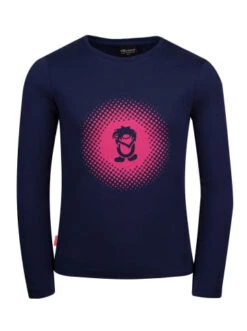 TROLLKIDS Longsleeve "Pointillism" In Marineblau/Magenta