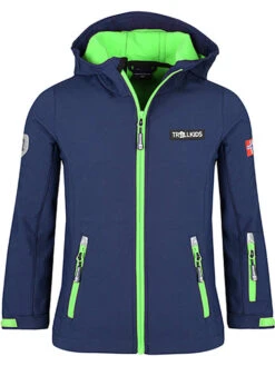 TROLLKIDS Softshelljacke "Oslofjord" In Dunkelblau/ Grün