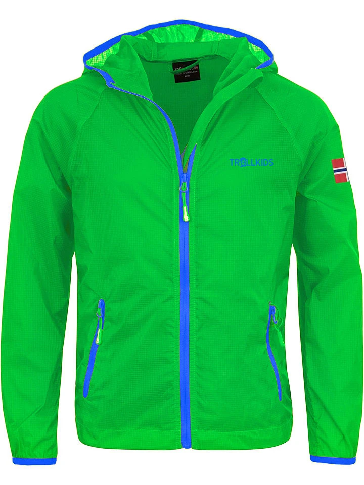 TROLLKIDS Windbreaker "Fjell" In Grün/ Blau 3 TROLLKIDS Windbreaker "Fjell" In Grün/ Blau