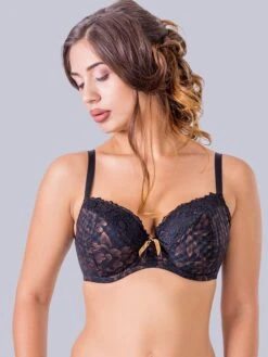 Schalen-BH In Schwarz/ Bunt