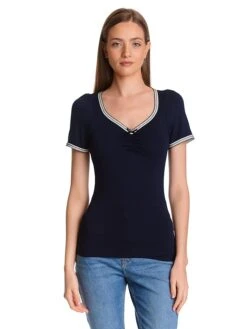 Shirt "Mer Ahoy" In Dunkelblau