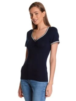 Shirt "Mer Ahoy" In Dunkelblau 9 Shirt "Mer Ahoy" In Dunkelblau -Trendiges Bekleidungsgeschäft vive maria shirt mer ahoy in dunkelblau 3