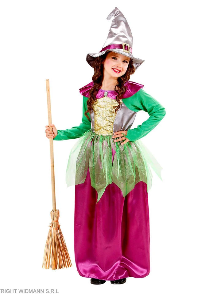 WIDMANN 2tlg. Kostüm "HEXE" In Lila/ Grün 4 WIDMANN 2tlg. Kostüm "HEXE" In Lila/ Grün – Bild 2
