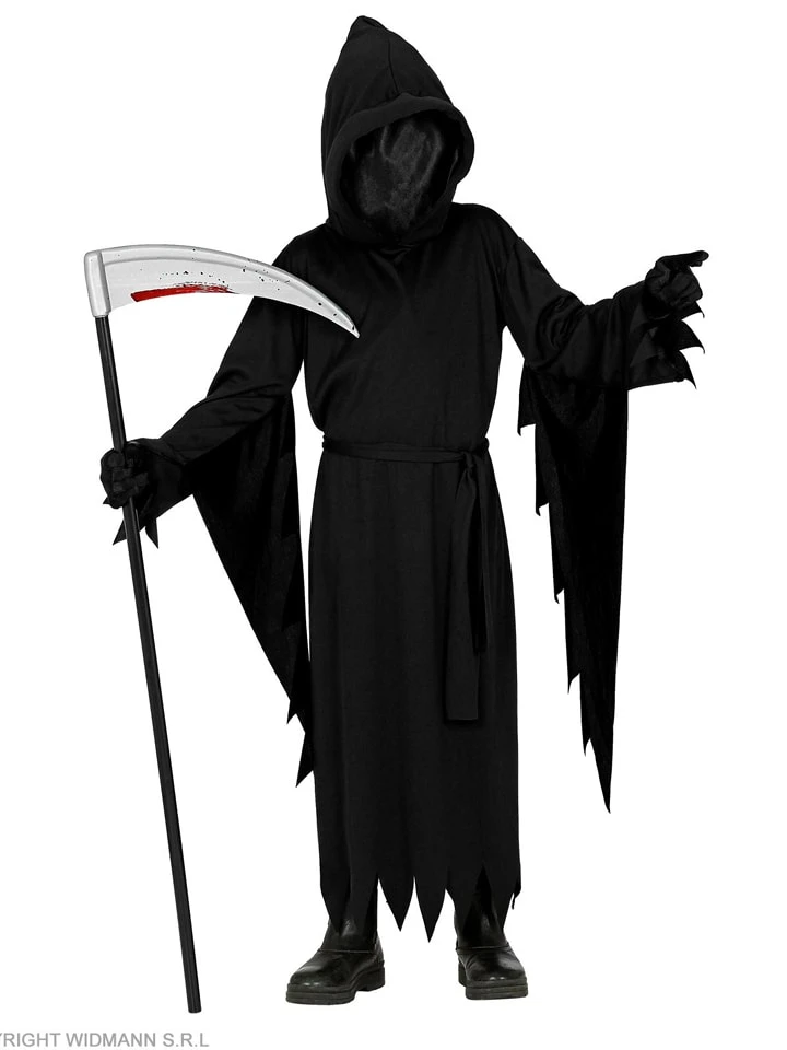 WIDMANN 2tlg. Kostüm "SENSEMANN" In Schwarz 4 WIDMANN 2tlg. Kostüm "SENSEMANN" In Schwarz – Bild 2