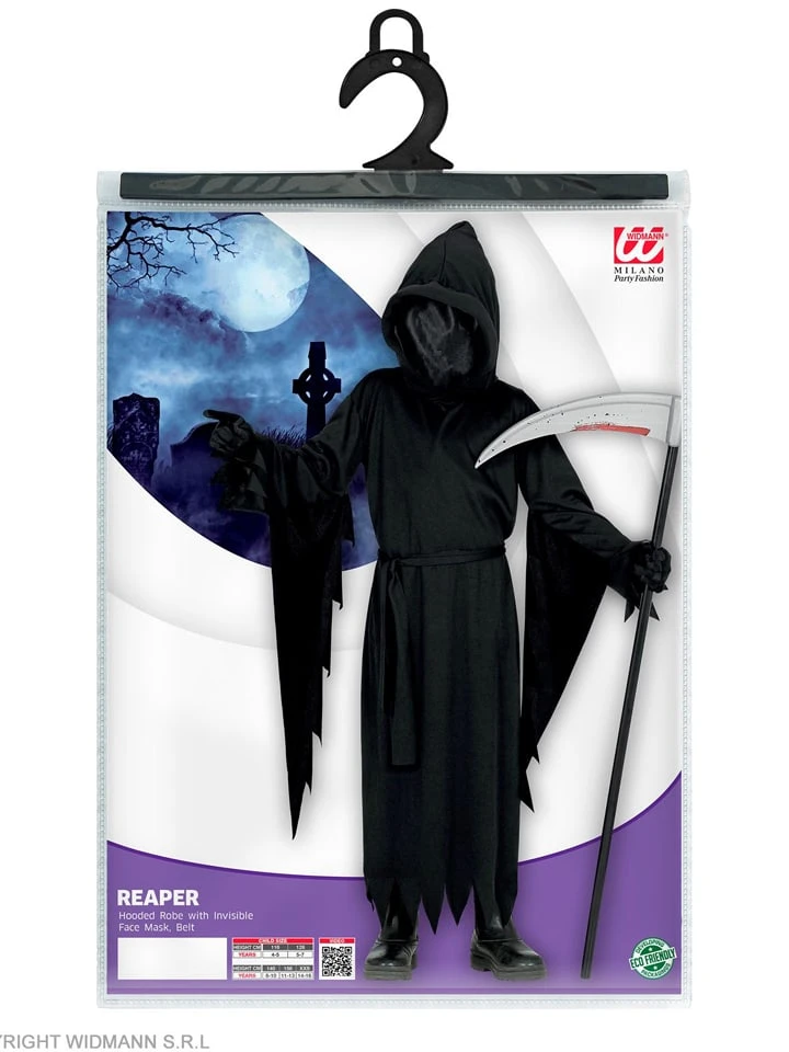 WIDMANN 2tlg. Kostüm "SENSEMANN" In Schwarz 5 WIDMANN 2tlg. Kostüm "SENSEMANN" In Schwarz – Bild 3