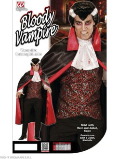 WIDMANN 3tlg. Kostüm "BLOODY VAMPIRE" In Schwarz/ Rot -Trendiges Bekleidungsgeschäft widmann 3tlg kostum bloody vampire in schwarz rot 2