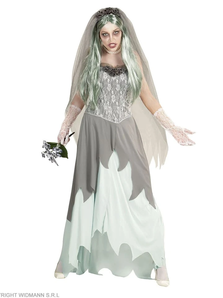 WIDMANN 3tlg. Kostüm "ZOMBIE BRAUT" In Grau 4 WIDMANN 3tlg. Kostüm "ZOMBIE BRAUT" In Grau – Bild 2
