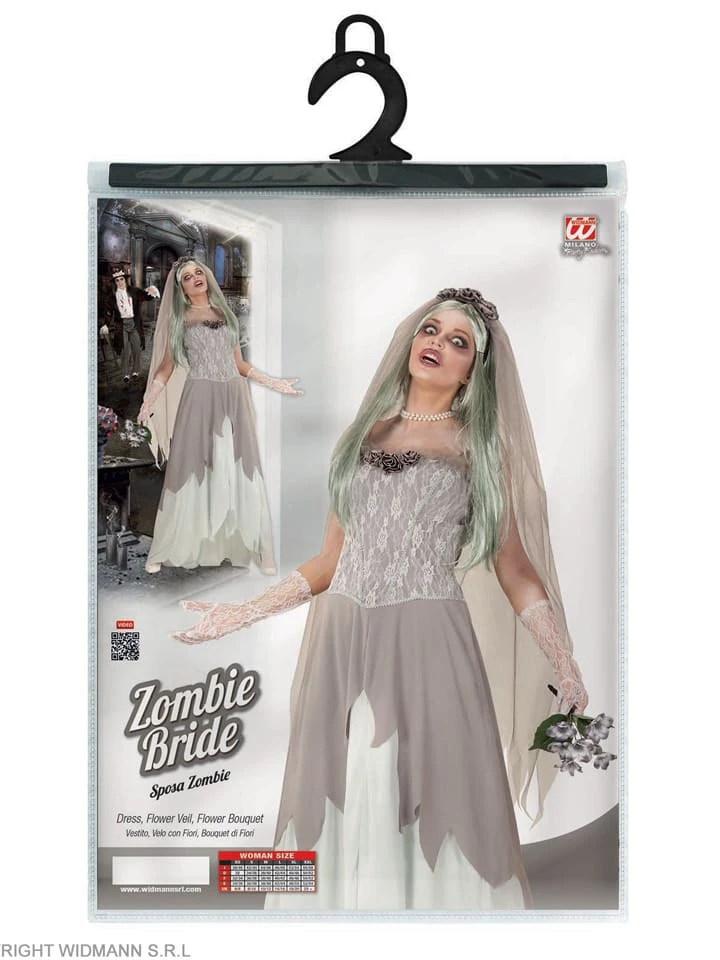 WIDMANN 3tlg. Kostüm "ZOMBIE BRAUT" In Grau 6 WIDMANN 3tlg. Kostüm "ZOMBIE BRAUT" In Grau – Bild 4