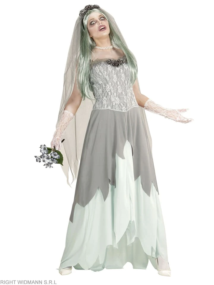 WIDMANN 3tlg. Kostüm "ZOMBIE BRAUT" In Grau 3 WIDMANN 3tlg. Kostüm "ZOMBIE BRAUT" In Grau