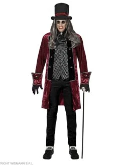 WIDMANN 4tlg. Kostüm "VIKTORIANISCHER VAMPIR" In Schwarz/ Rot