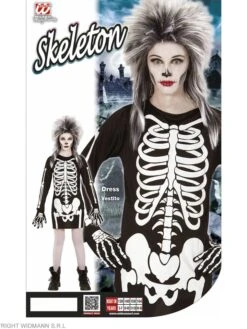 WIDMANN Kostümkleid "SKELETT" In Schwarz/ Weiß -Trendiges Bekleidungsgeschäft widmann kostumkleid skelett in schwarz weiss 2