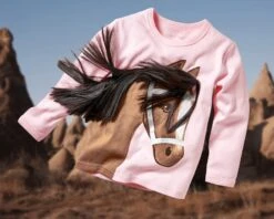 Longsleeve "Pony Linda" In Rosa
